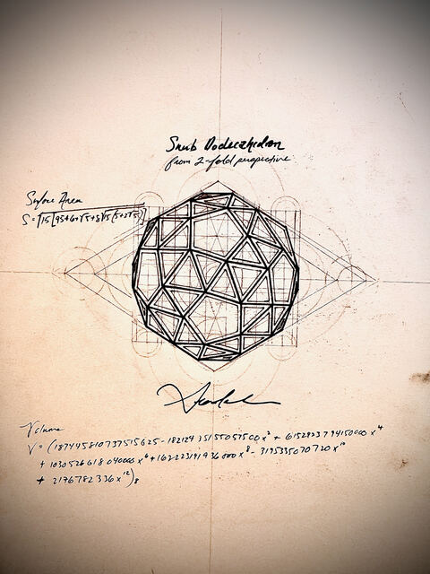Snub dodecahedron derivation plate